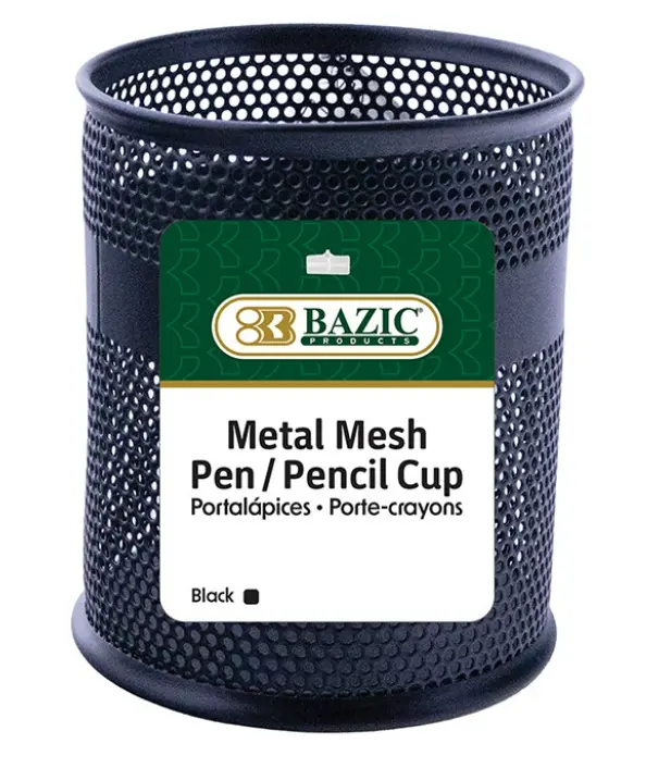  Black Metal Pen Cup Holder