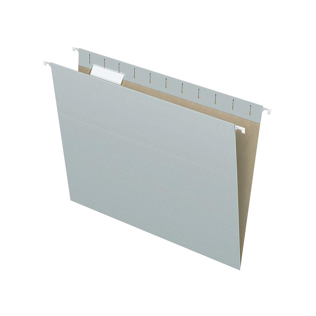 Hanging Folders, 1/5 Tab, Letter, Gray, 25/Box