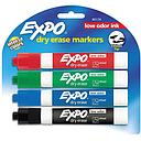 [SAN-80174] Low Odor Dry Erase Marker, Chisel Tip, Basic Assorted, 4/Set