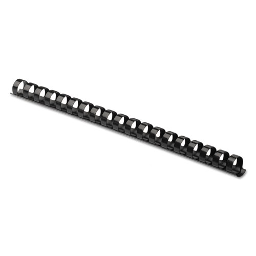 Plastic Comb Bindings, 1/2" Diameter, 90 Sheet Capacity, Black, 100 Combs/Pack (**)