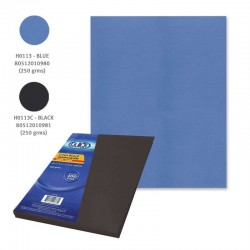 [H0113C] Black Binding Cover, 100/Pk