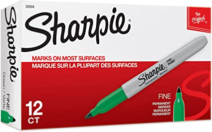[SAN-30004] Sharpie Fine Point Permanent Marker, Green, Dozen