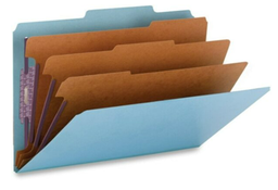[ATL-12312] Partition Folder, Legal, Eight-Sections (3 Pt), Blue, 10/Box