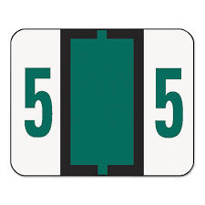 [ESS-18005] End Tab Labels, Number 5, 500/Roll