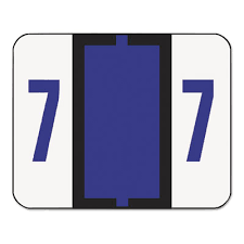 [ESS-18007] End Tab Labels, Number 7, 500/Roll