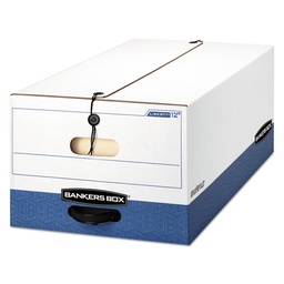 [FEL-00012] Heavy-Duty Strength Storage Box, Legal, 15 x 24 x 10, White/Blue, 12-Bx/Ct