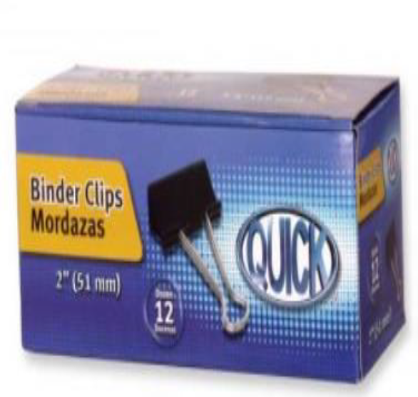 [M0205] Binder Clips 2, Black, Dozen