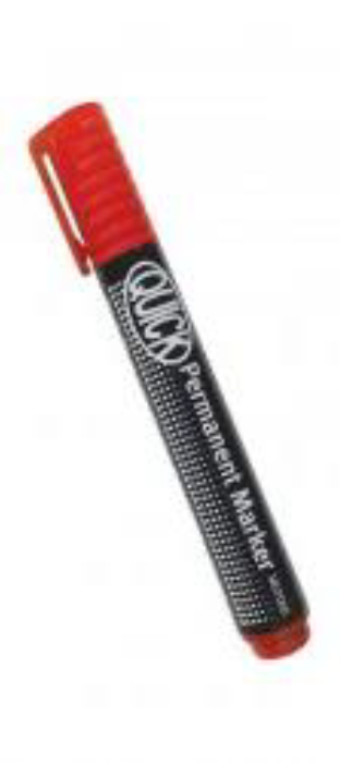 [M0700B] Permanent Marker Red, Dozen