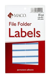[MFF-L4] Light Blue File Folder Labels, 9/16 x 3-7/16 Inches, 248/Pk