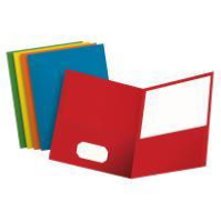 [OXF-57513] Twin-Pocket Folder, Embossed Leather Grain Paper, Assorted Colors, 25/Box