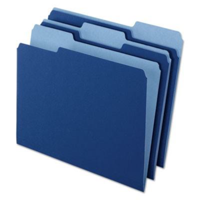 [PFX-421013-NAV] Interior File Folders, 1/3 Cut Top Tab, Letter,  Navy Blue, 100/Box