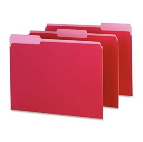 [PFX-421013-RED] Interior File Folders, 1/3 Cut Top Tab, Letter, Red, 100/Box