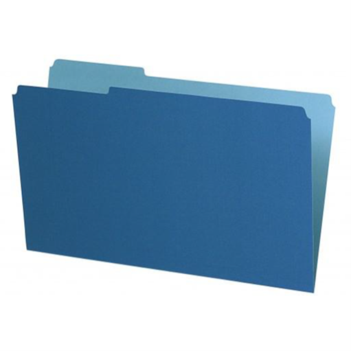 [PFX-435013-BLU] Interior File Folders, 1/3 Cut Top Tab, Legal, Blue, 100/Box