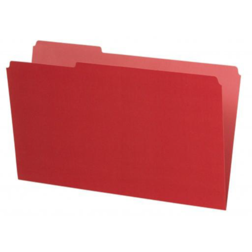[PFX-435013-RED] Interior File Folders, 1/3 Cut Top Tab, Legal, Red, Box/100