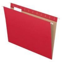[PFX-81608] Hanging Folders, 1/5 Tab, Letter, Red, 25/Box