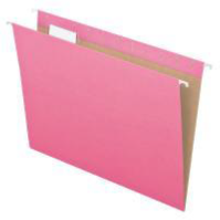 [PFX-81609] Hanging Folders, 1/5 Tab, Letter, Pink, 25/Box