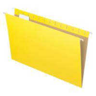 [PFX-81626] Hanging Folders, 1/5 Tab, Legal, Yellow, 25/Box