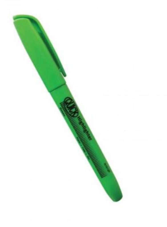 [R1512F] Highlighter, Fluorescent Green Ink, Dozen