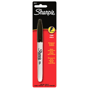 [SAN-30101PP] Sharpie Fine Point Permanent Marker, Black, Blister