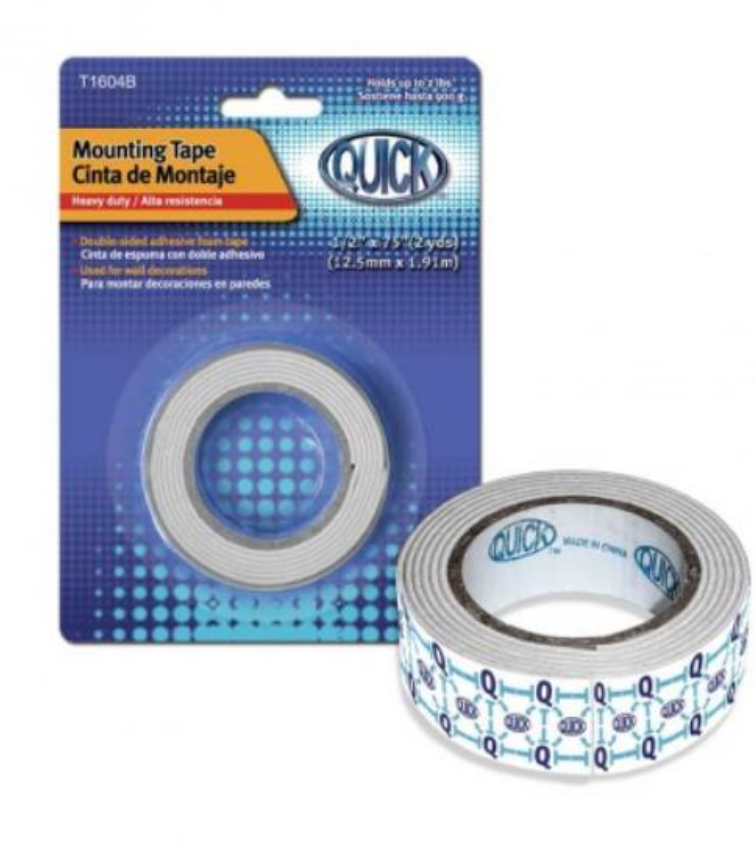 [T1604B] Mounting Tape Double Face, 1/2" x 2" yds, Each