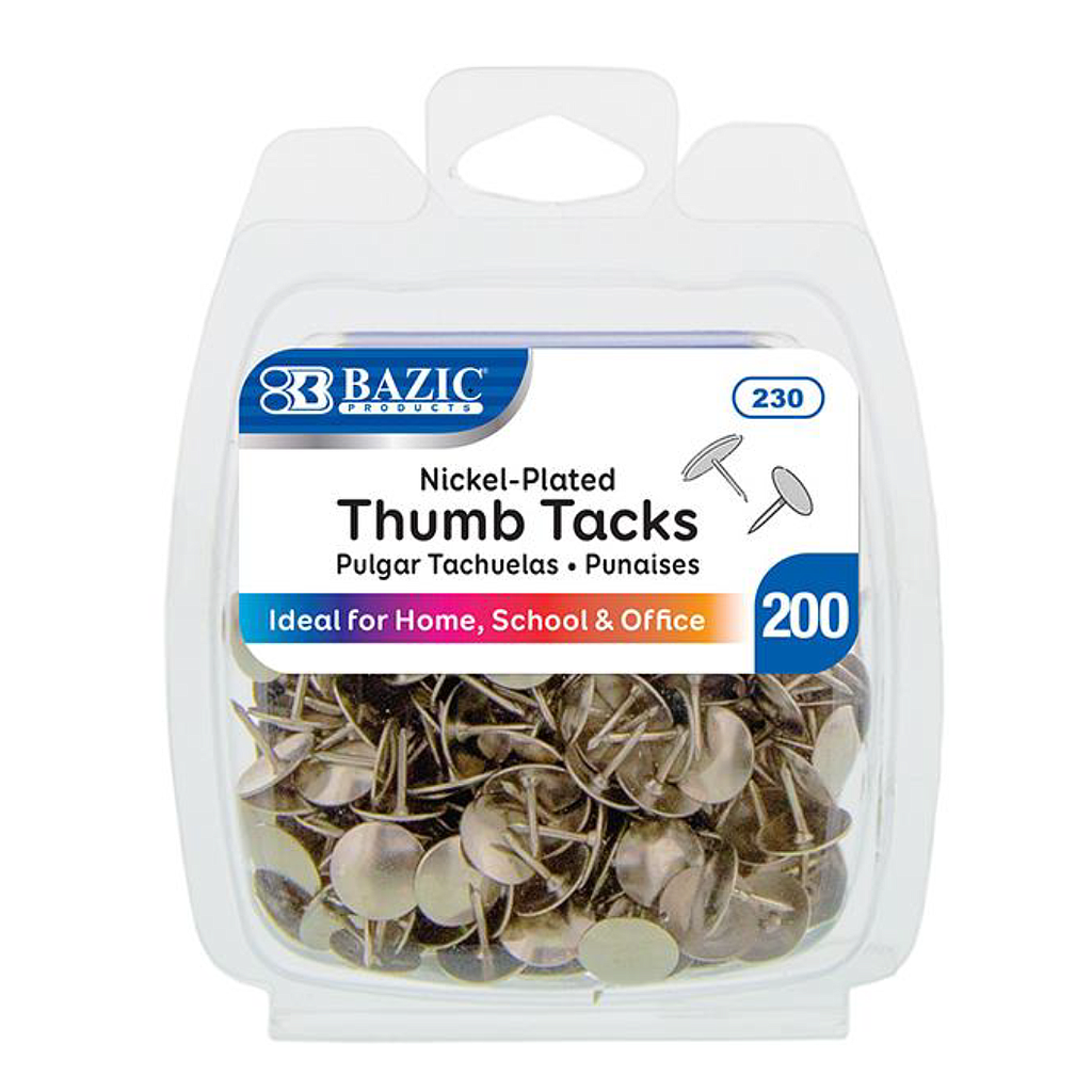 [230] Nickel Silver ThumbTack, 200/Pk