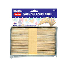 [3433] Natural Craft Stick, Jumbo, 50/Pk (6802)