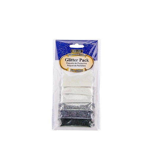 [3475] 2g 6 Iridescent Color Glitter Pack