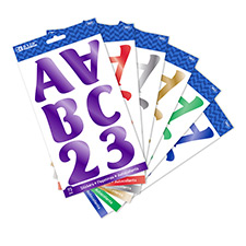 [3822] Metallic Color Alphabet Stickers (10 Sheets)