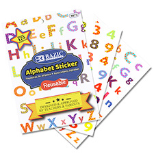 [3873] Alphabet Plastic Sticker Book