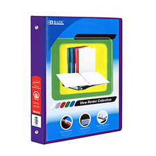 [4127] 1" Purple 3-Ring View Binder w/2-Pockets