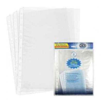[F0101C] Sheet Protectors Clear with Multi Hole, Letter Size, 12/Pk