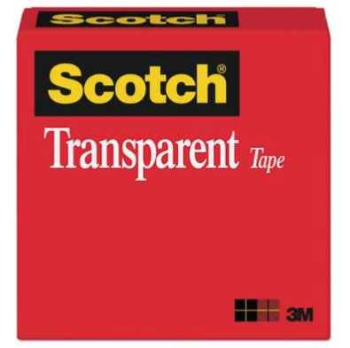 [MMM-600-1/2-2592] Transparent Tape 600 1/2" x 2592", 3" Core, Transparent (70005228385)
