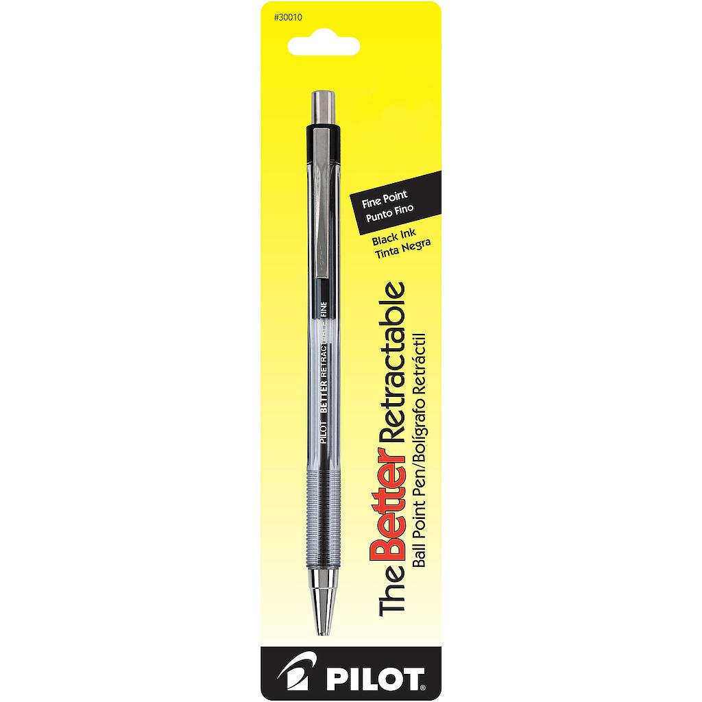 [PIL30010] Better Retractable Ball Point,Black, Fine,Each