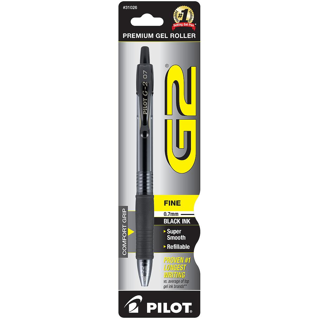 [PIL31026] G2 Gel Ink Rolling Ball, Fine, Black, Each