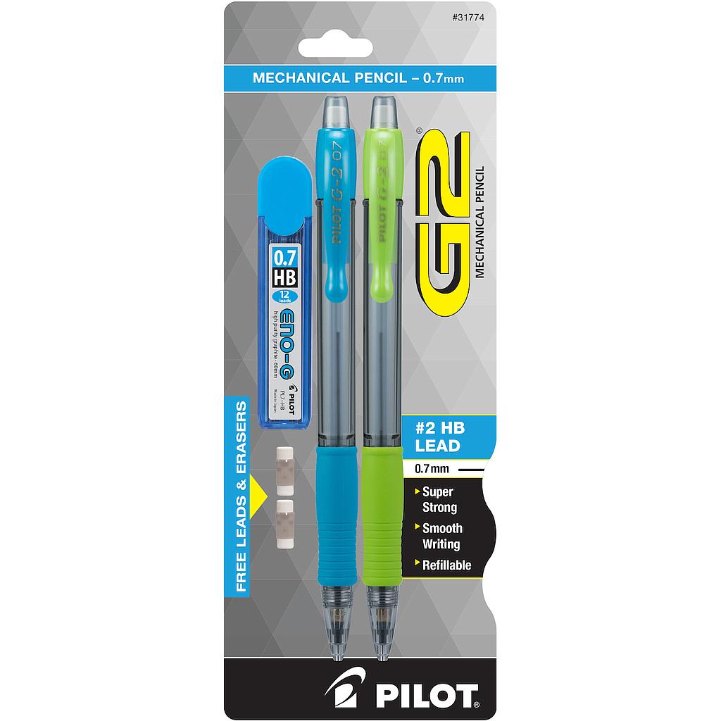 [PIL31774] G2 Mechanical Pencil 0.7, #2HB 2Pk Bonus Lead & Eraser