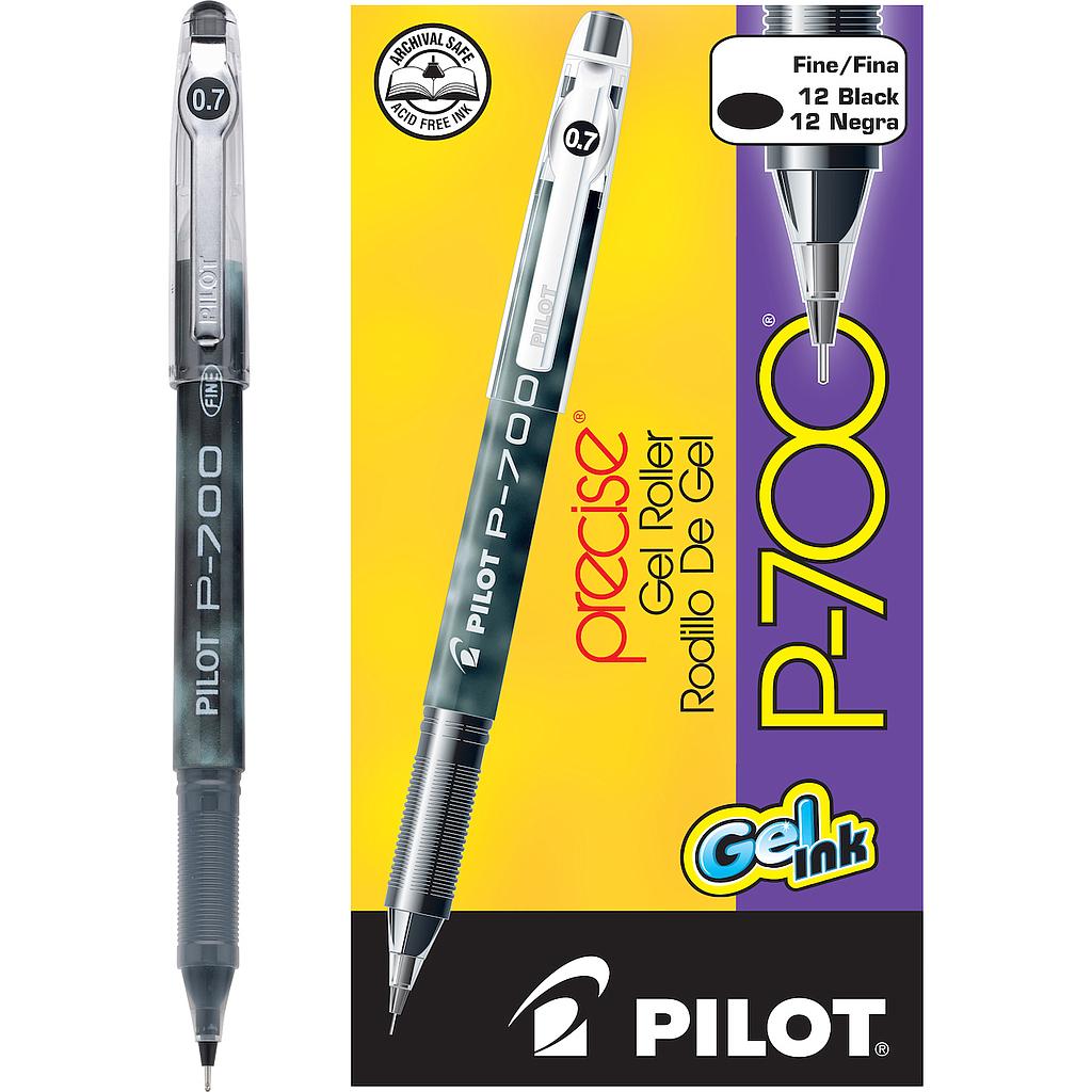 [PIL38610] P-700 Gel Ink Rolling Ball, Black,Fine,Dozen