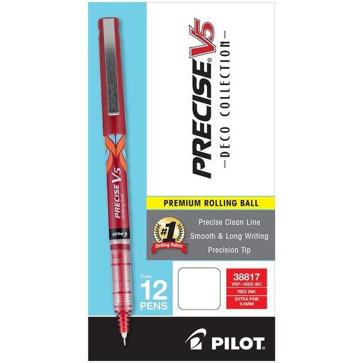 [PIL38817] V5 Deco Red, Extra Fine, Dozen