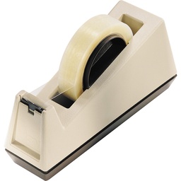 [MMM-C25] Heavy-Duty Weighted Desktop Tape Dispenser, 3" Core, Plastic, Putty/Brown