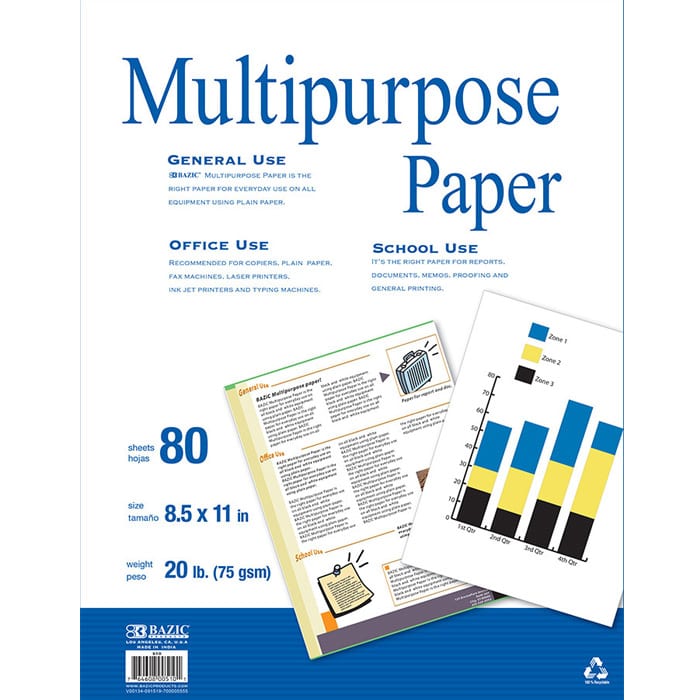 [510] 50 Ct. White Multipurpose Paper