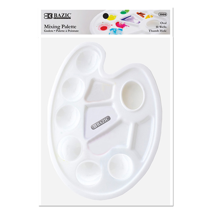 [3999] Palette Paint Mixing Tray w/Thumb Hole Oval