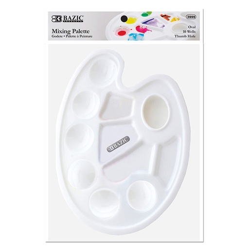 [3999] Palette Paint Mixing Tray w/Thumb Hole Oval