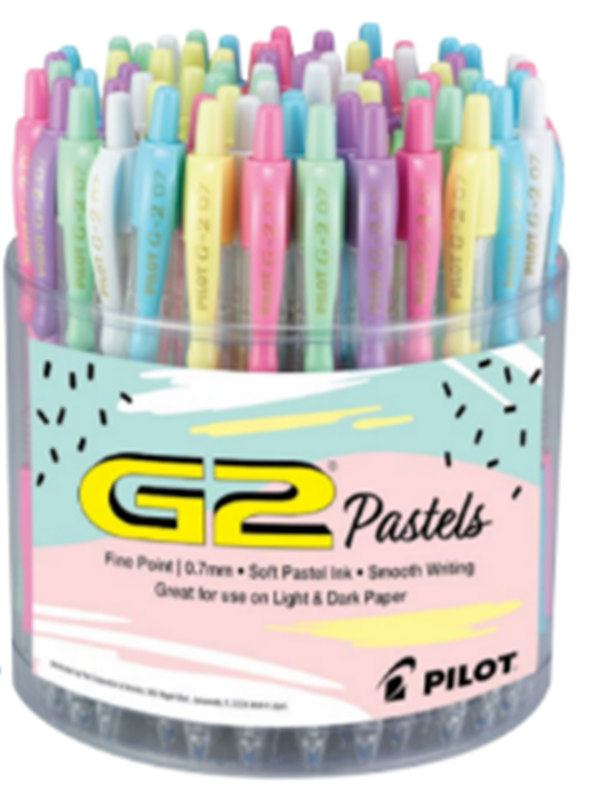 [PIL4208] G2 Premium Retractable Gel Ink Pen, Pastels Ink, 0.7 mm 72/PC(13360)