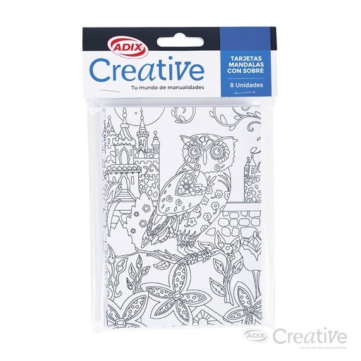 [C201007] Tarjetas mandalas con sobre (8 unidades)