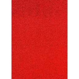 [BARR-FCG002] Foamy tamaño carta con diamantina (Rojo) 10/pc