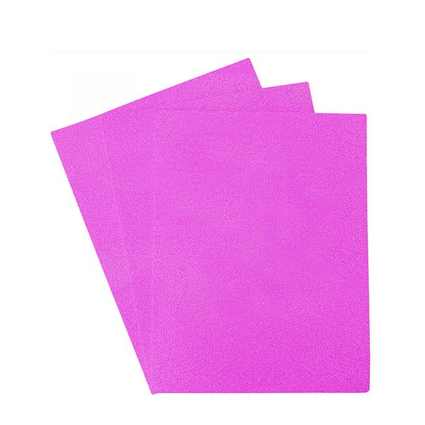 [BARR-FCG005] Foamy tamaño carta con diamantina Fushia 10/pc