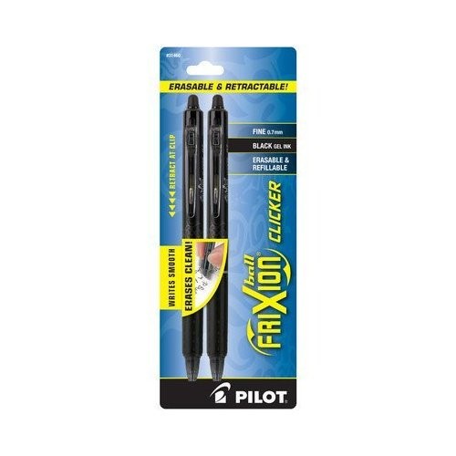 [PIL31460] Frixion Clicker Gel Fine 2 Pack - Black