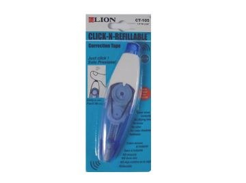 [CT-105] CORRECTION TAPE B/P LION CLICK-N-REFILLABLE CORRECTION TAPE