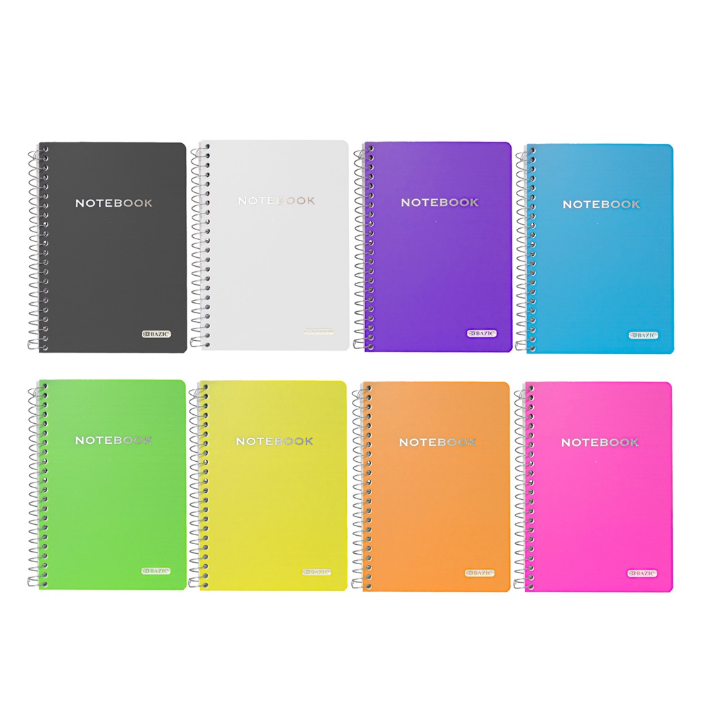 [5476] 5" X 7" Poly Cover Personal / Assignment Spiral Notebook