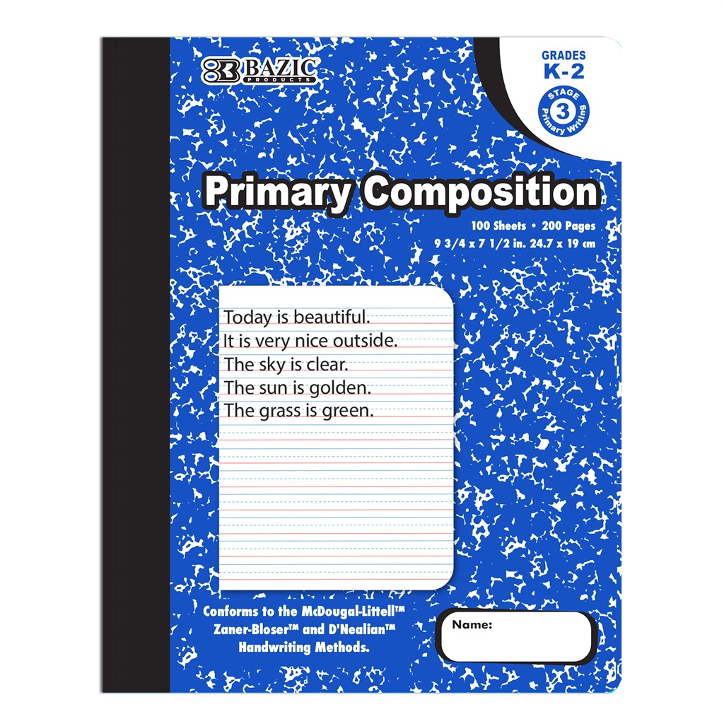 [5087] Primary Marble Composition Book
