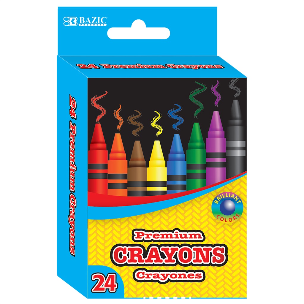 [2511] BAZIC 24 Color Premium Crayons